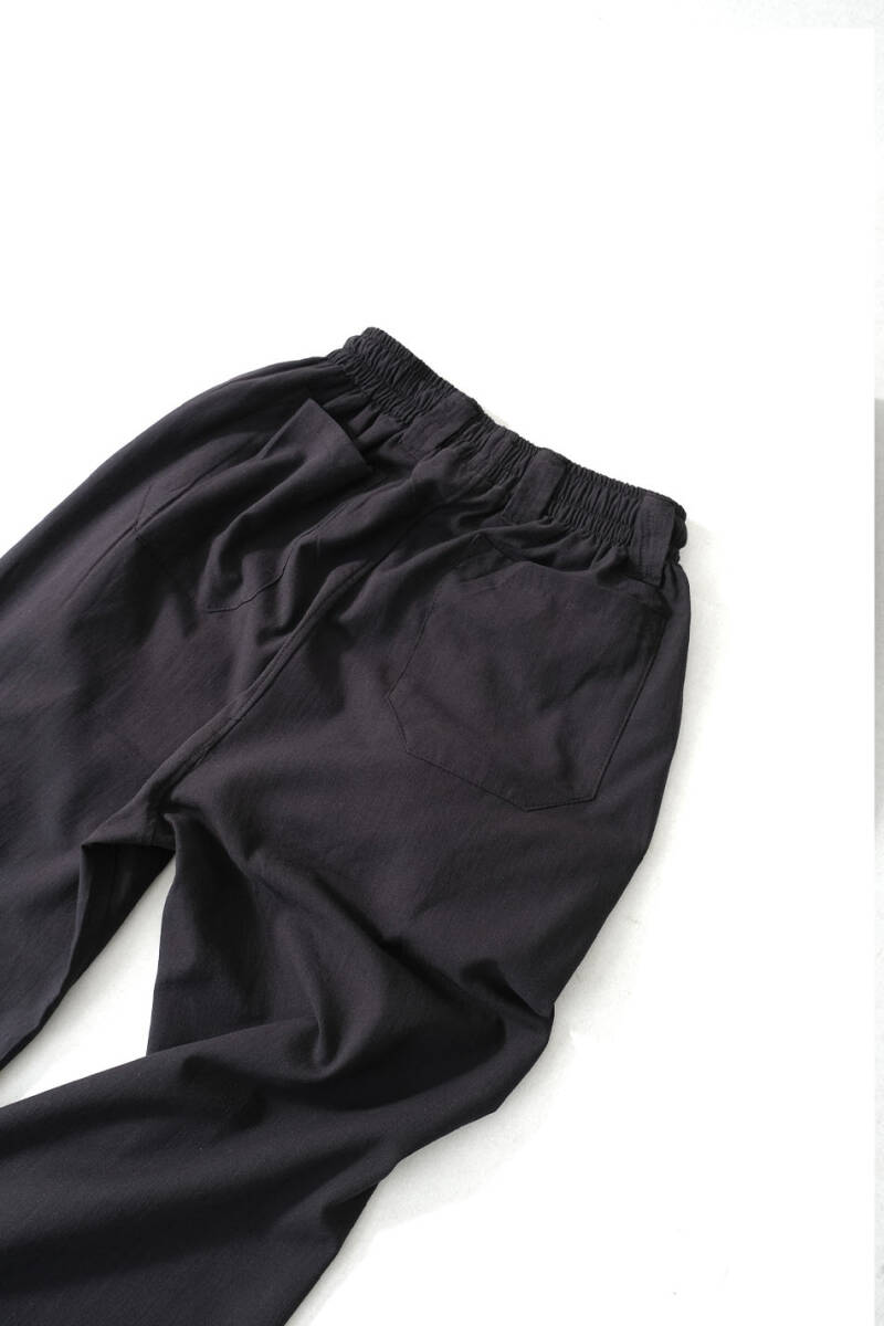 %100 Pamuk Pileli Essential Siyah Pantolon - 3