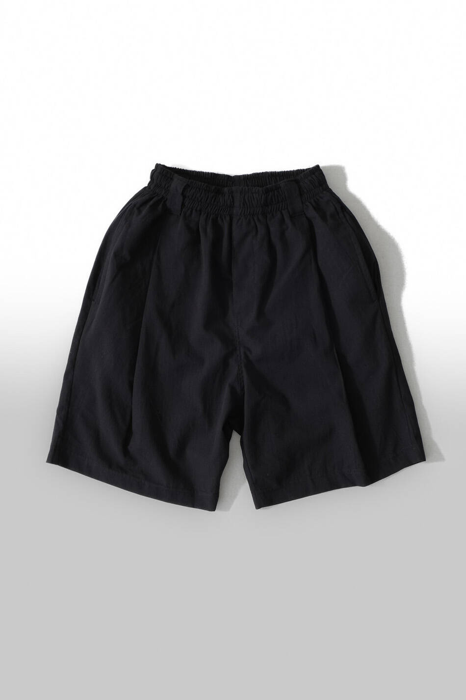 %100 Pamuk Pileli Essential Siyah Şort - SOLDOUT