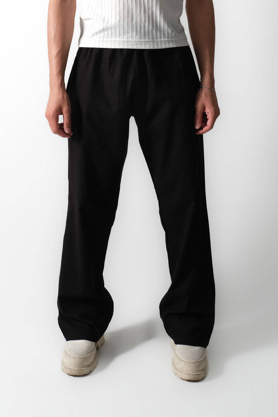 %100 Pamuk Siyah Pantolon - SOLDOUT