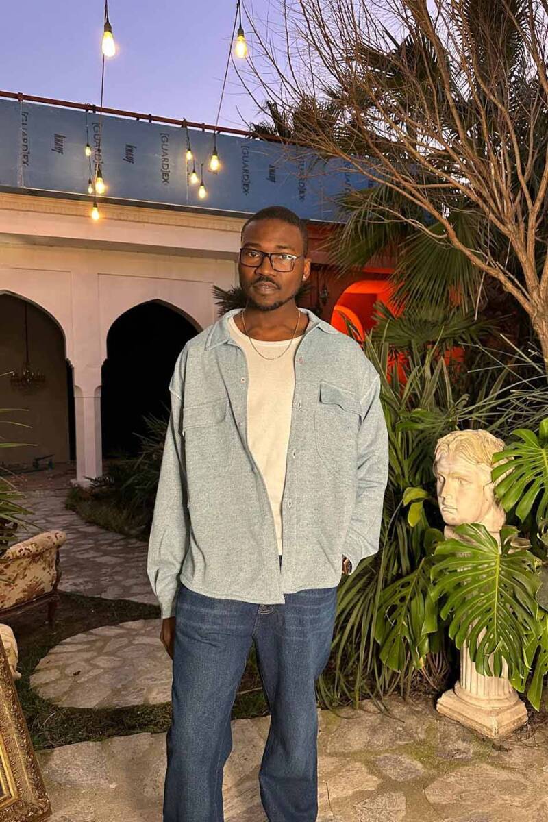 3 iplik Cepli Oversize Denim Desen Gömlek - 1