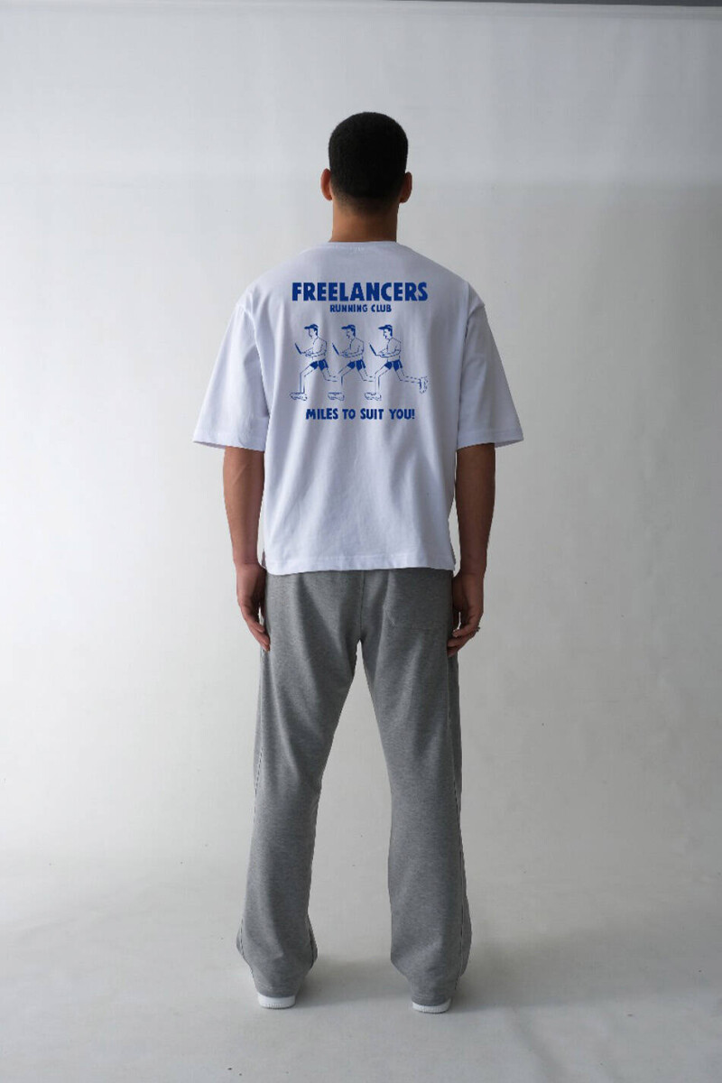 Freelancers Oversize Tişört & Çift Dikiş Detaylı Gri Baggy Eşofman - 2