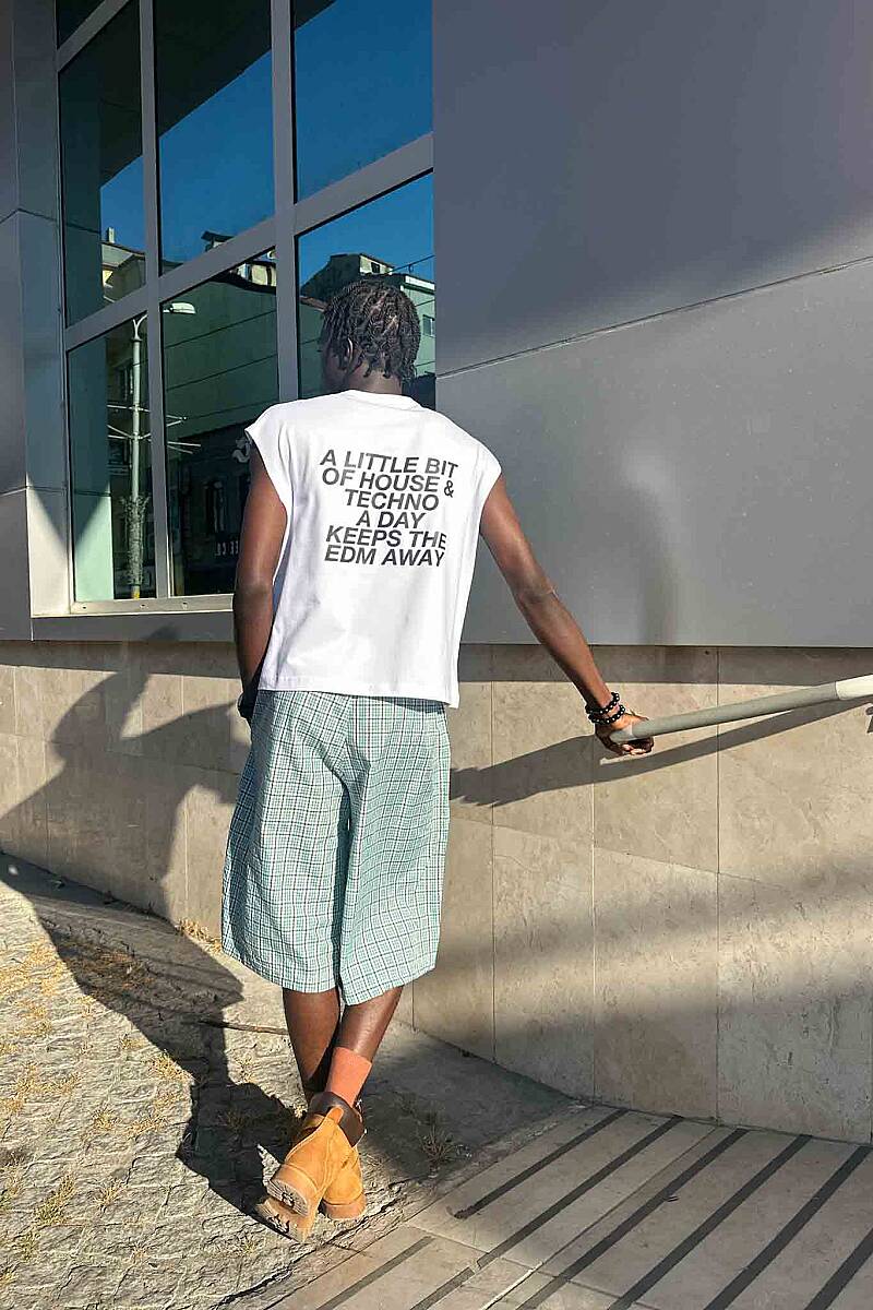 A Little Bit Baskılı Kolsuz T-Shirt - SOLDOUT