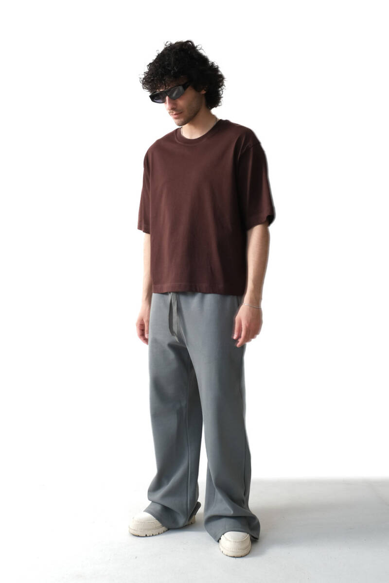 Acı Kahve Boxy Fit Tişört - 2