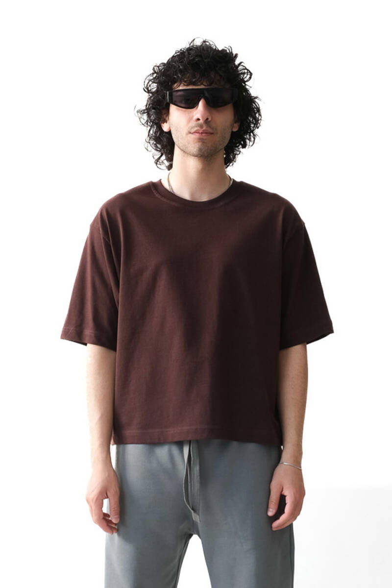 Acı Kahve Boxy Fit Tişört 