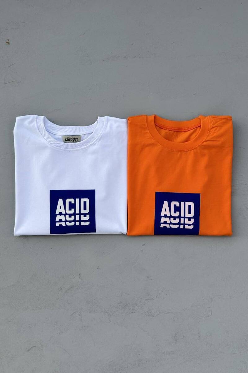 Acid Baskılı Oversize Tişört - 4