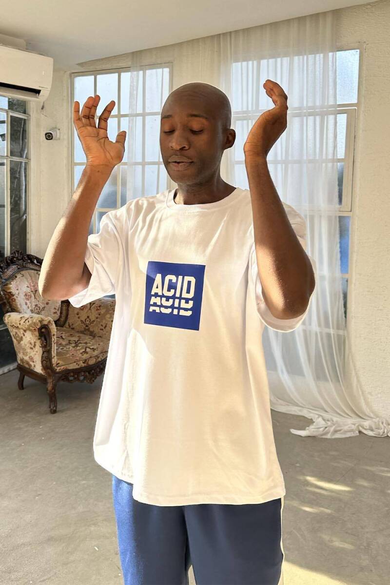 Acid Baskılı Oversize Tişört - 1