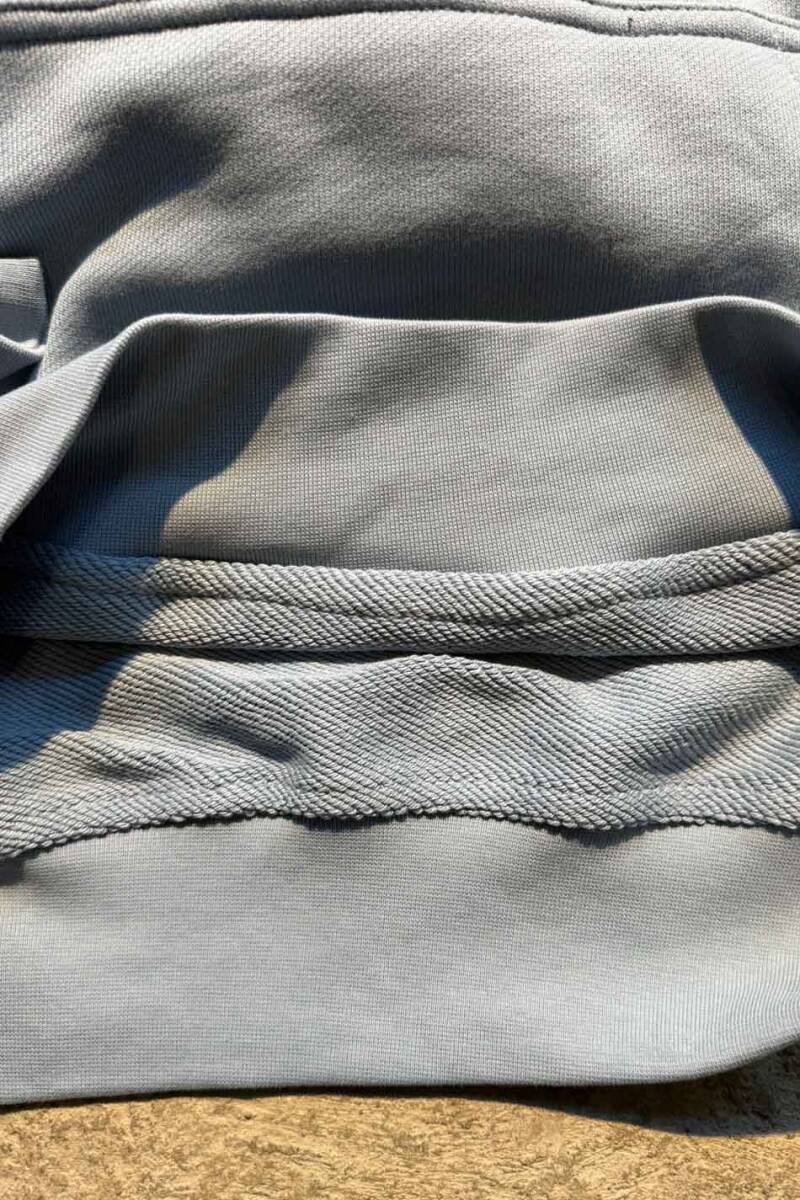 Açık Mavi Handmade Distressed Oversize Boxy Fit Hoodie - 9