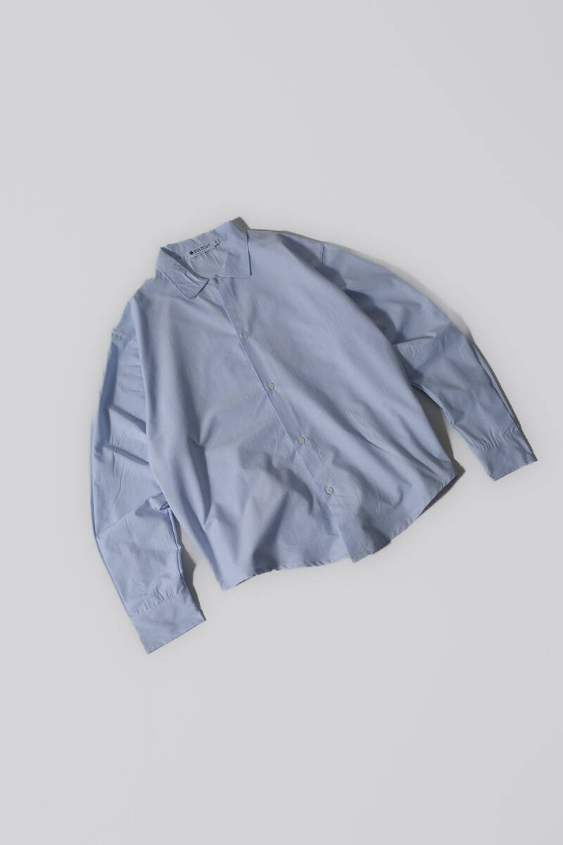 Açık Mavi Oversize Gömlek - 2