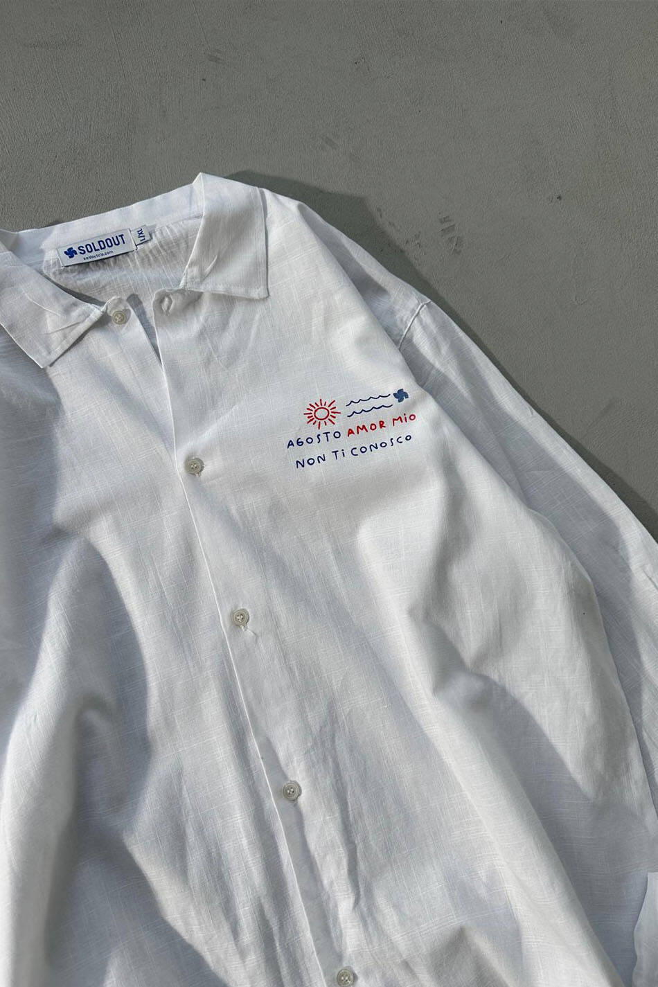 Agosto Amor Mio Oversize %100 Pamuk İnce Gömlek - SOLDOUT