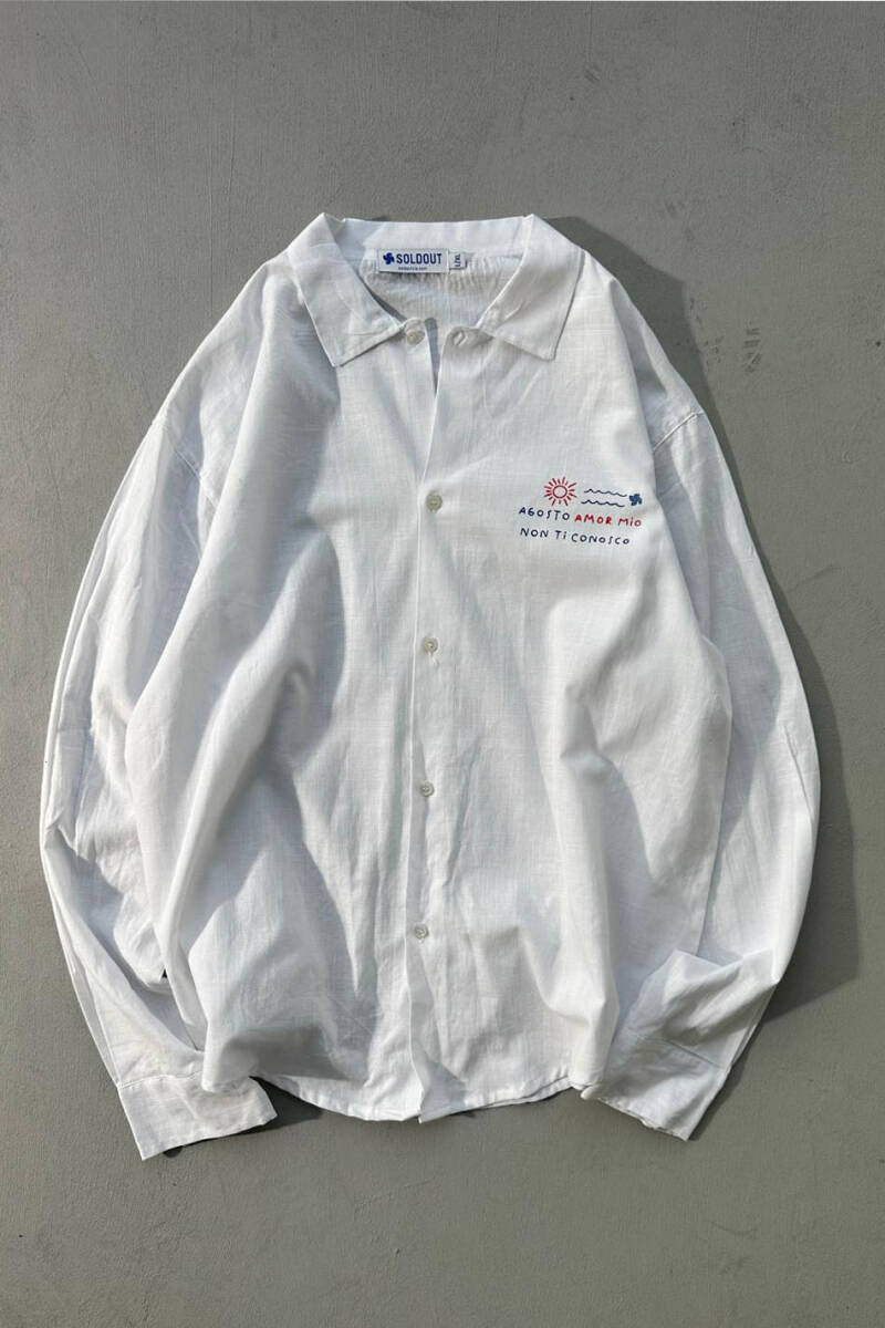Agosto Amor Mio Oversize %100 Pamuk İnce Gömlek - 2