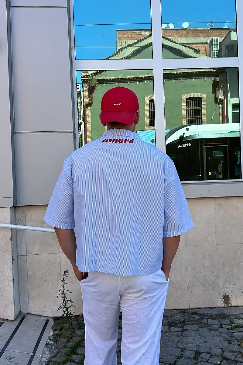 Amore Yarım Kol Boxy Fit Gömlek - 5
