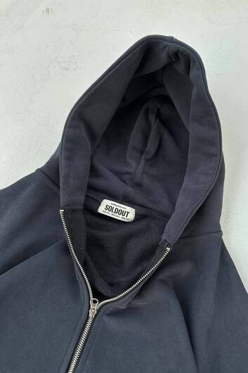 Antrasit 385 GSM Oversize Boxy Fit Zip Hoodie - 7