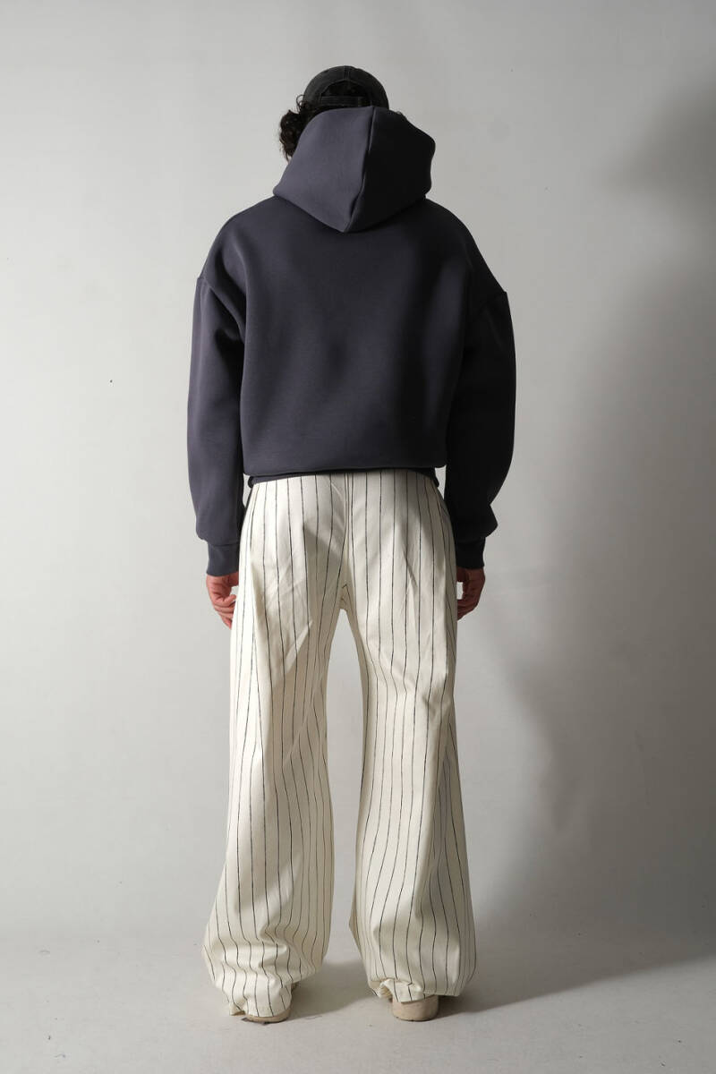 Antrasit Oversize Boxy Fit Hoodie - 5