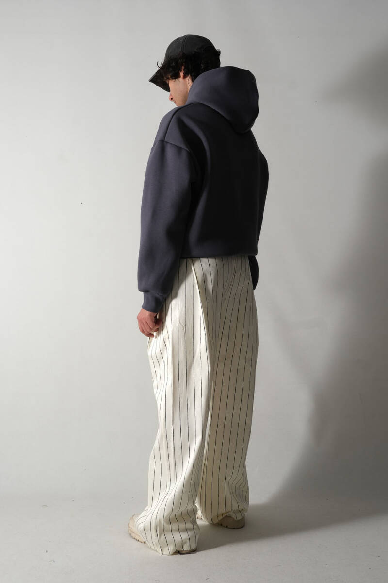 Antrasit Oversize Boxy Fit Hoodie - 4