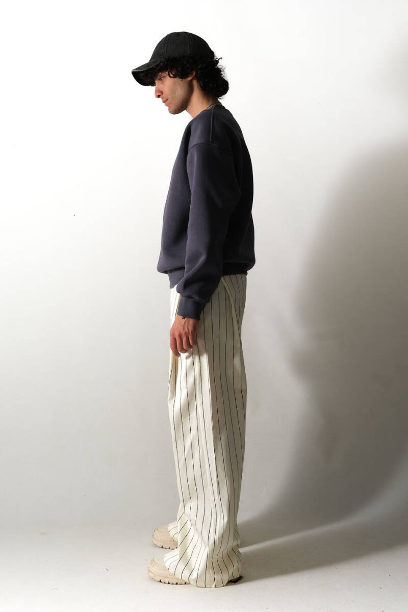 Antrasit Oversize Boxy Fit Sweatshirt - 4