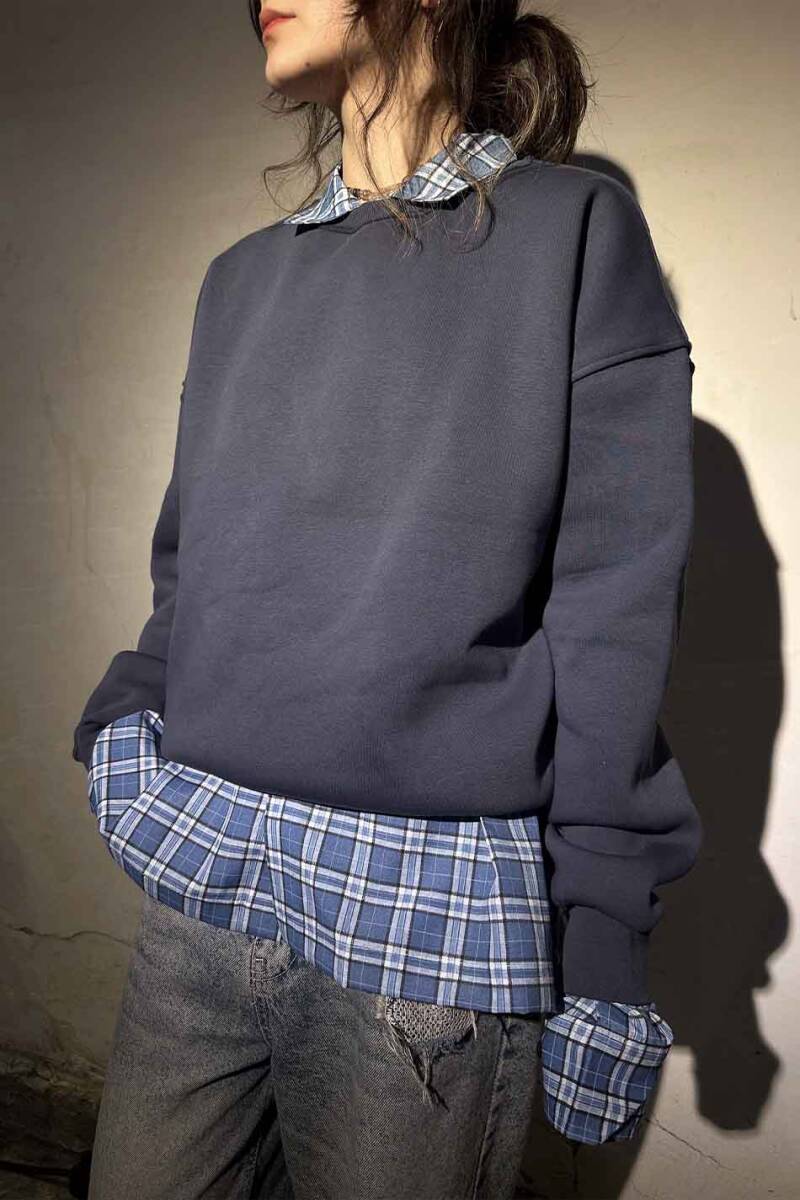 Antrasit Oversize Boxy Fit Sweatshirt - 8
