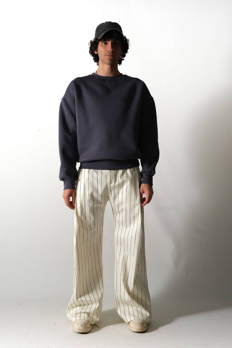 Antrasit Oversize Boxy Fit Sweatshirt - 2