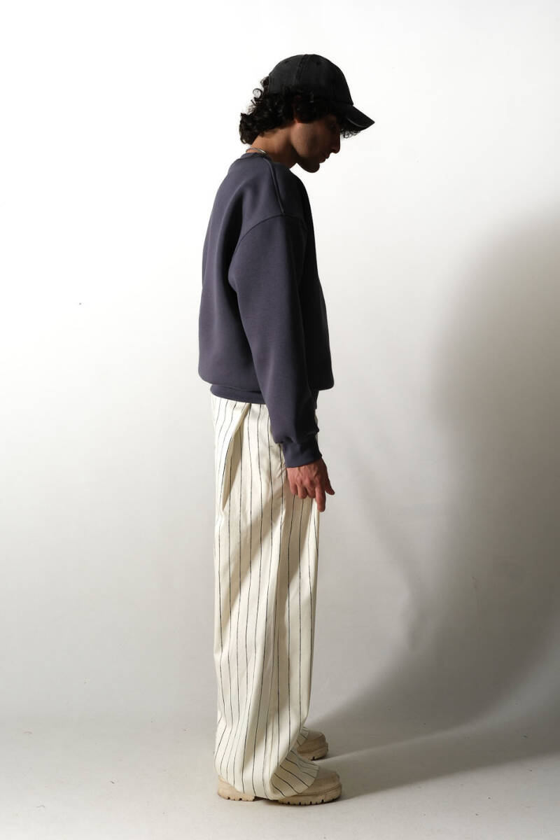 Antrasit Oversize Boxy Fit Sweatshirt - 5