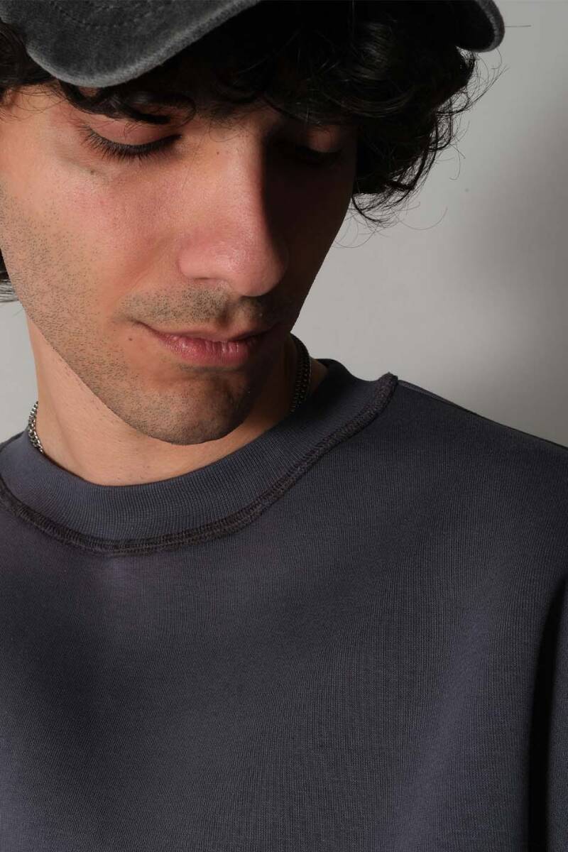 Antrasit Oversize Boxy Fit Sweatshirt - 6