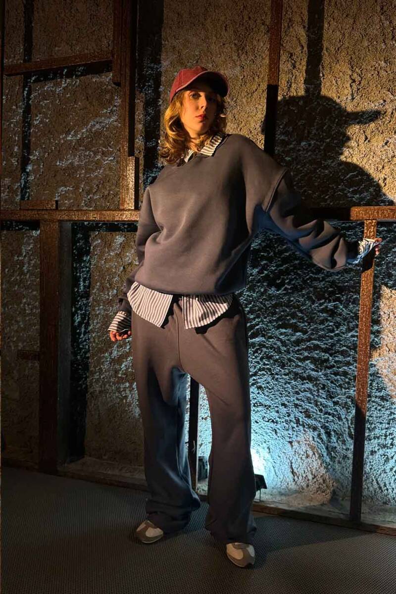 Antrasit Oversize Boxy Fit Sweatshirt - 14