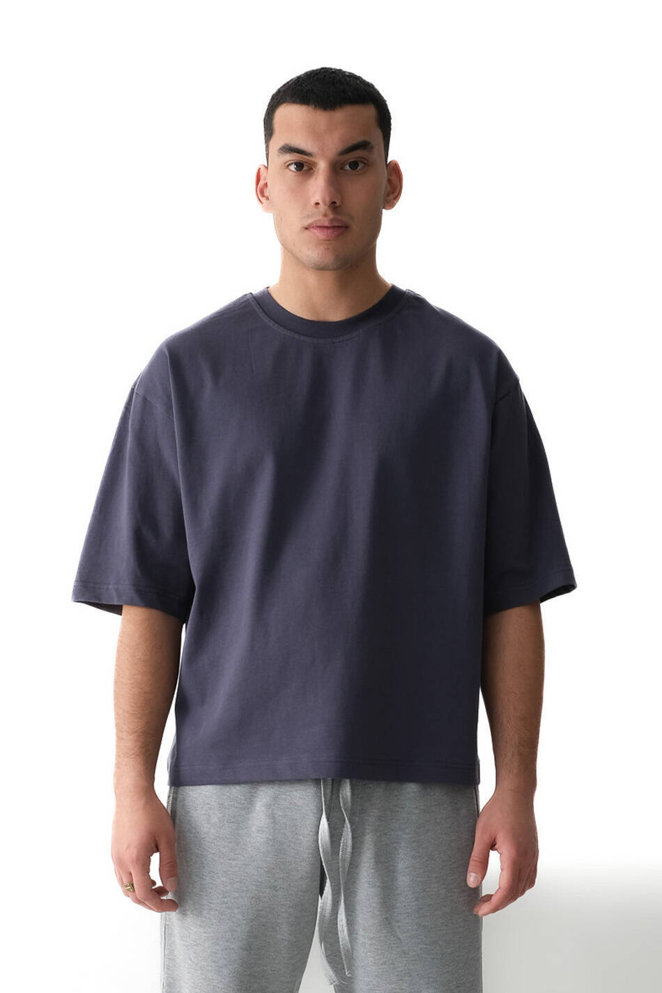 Antrasit Boxy Fit Tişört - SOLDOUT