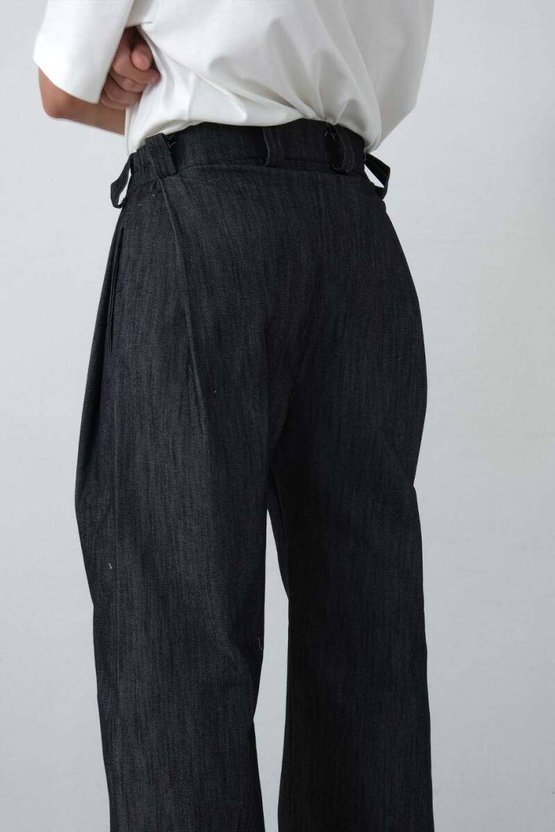 Çift Pileli Baggy Denim Pantolon - 7