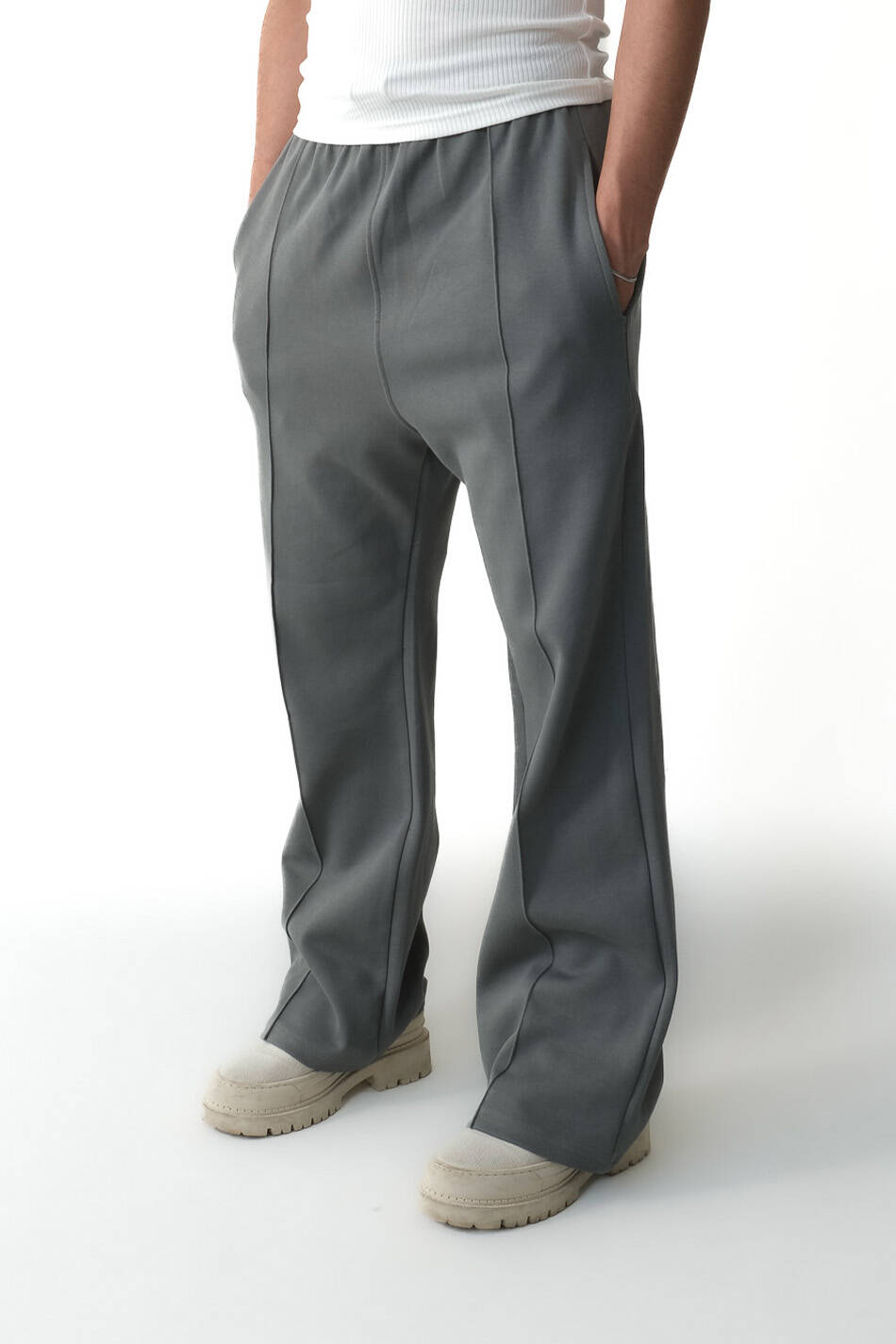 Antrasit Essential Çimalı Double Face Eşofman - SOLDOUT