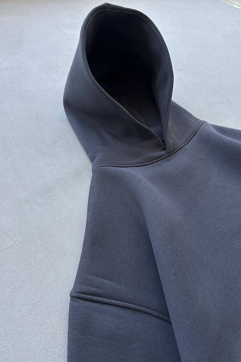 Antrasit Oversize Boxy Fit Hoodie - SOLDOUT (1)