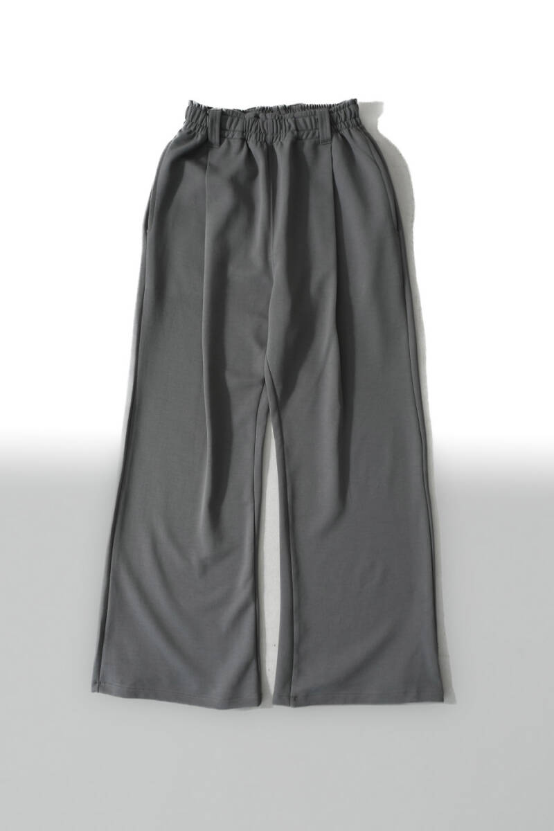 Antrasit Pileli Essential Double Face Pantolon 