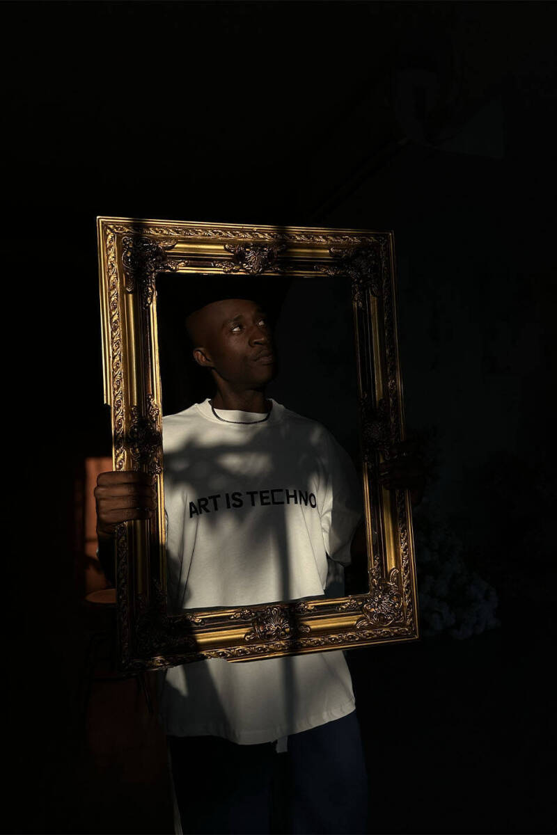 Art is Techno Baskılı Oversize Tişört - 4