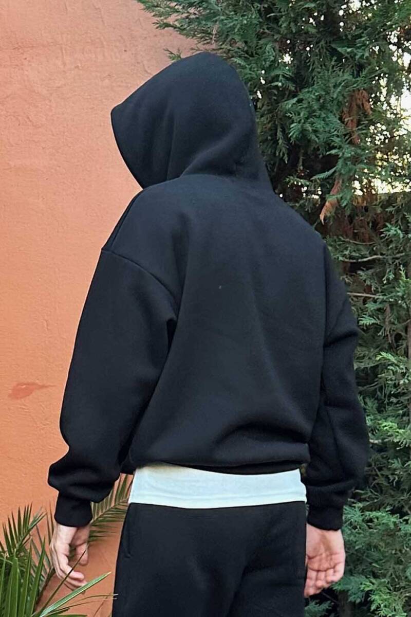 Art Is Techno Siyah Oversize Boxy Fit Hoodie - SOLDOUT (1)