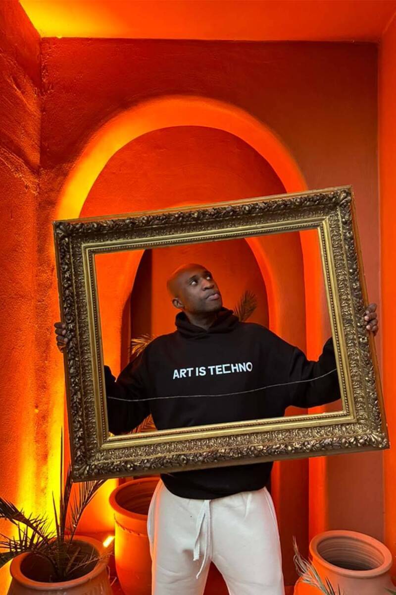 Art Is Techno Siyah Oversize Boxy Fit Hoodie - SOLDOUT