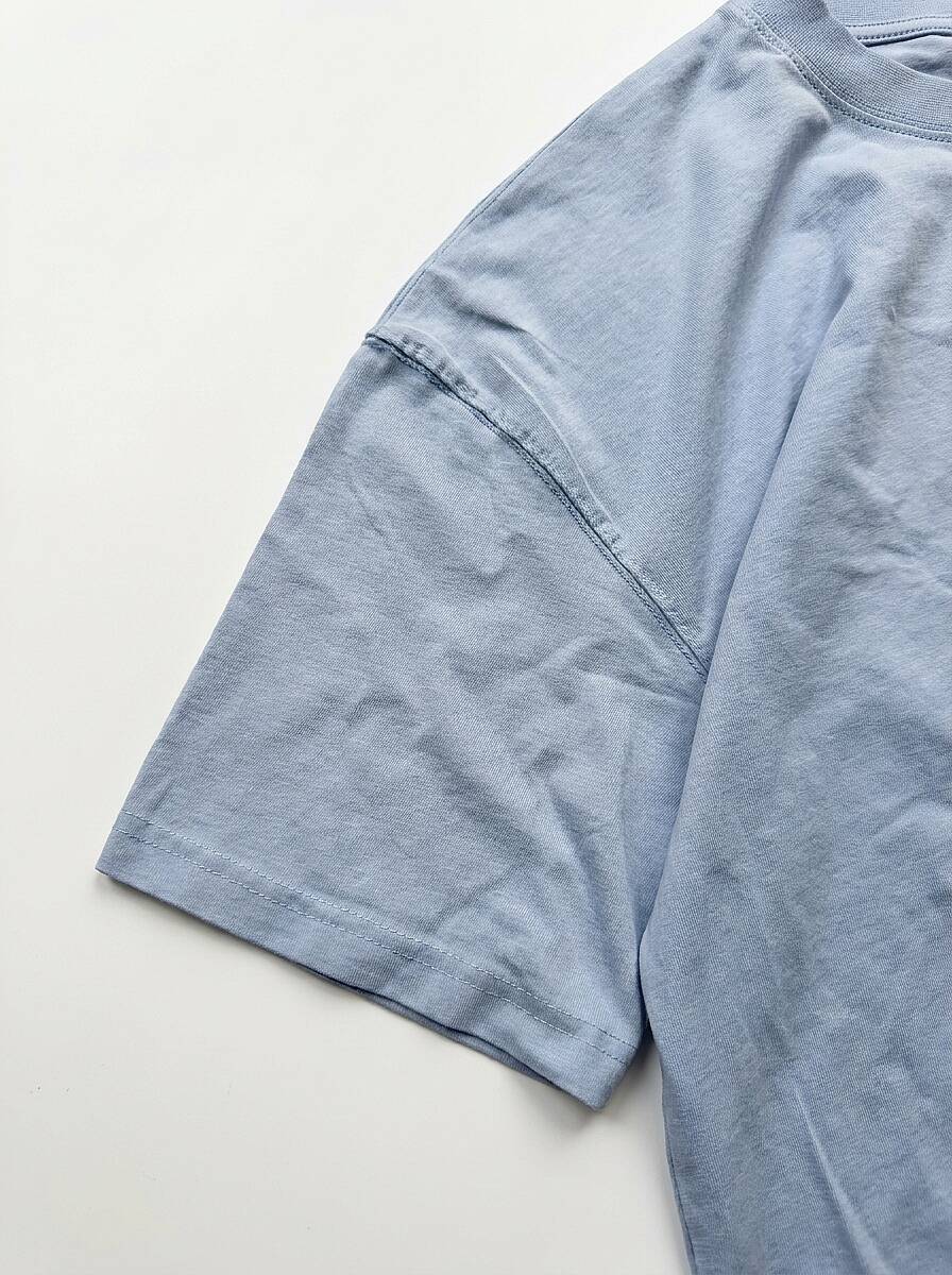 Buz Mavisi Asit Yıkama Eskitme Oversize Tişört - SOLDOUT (1)