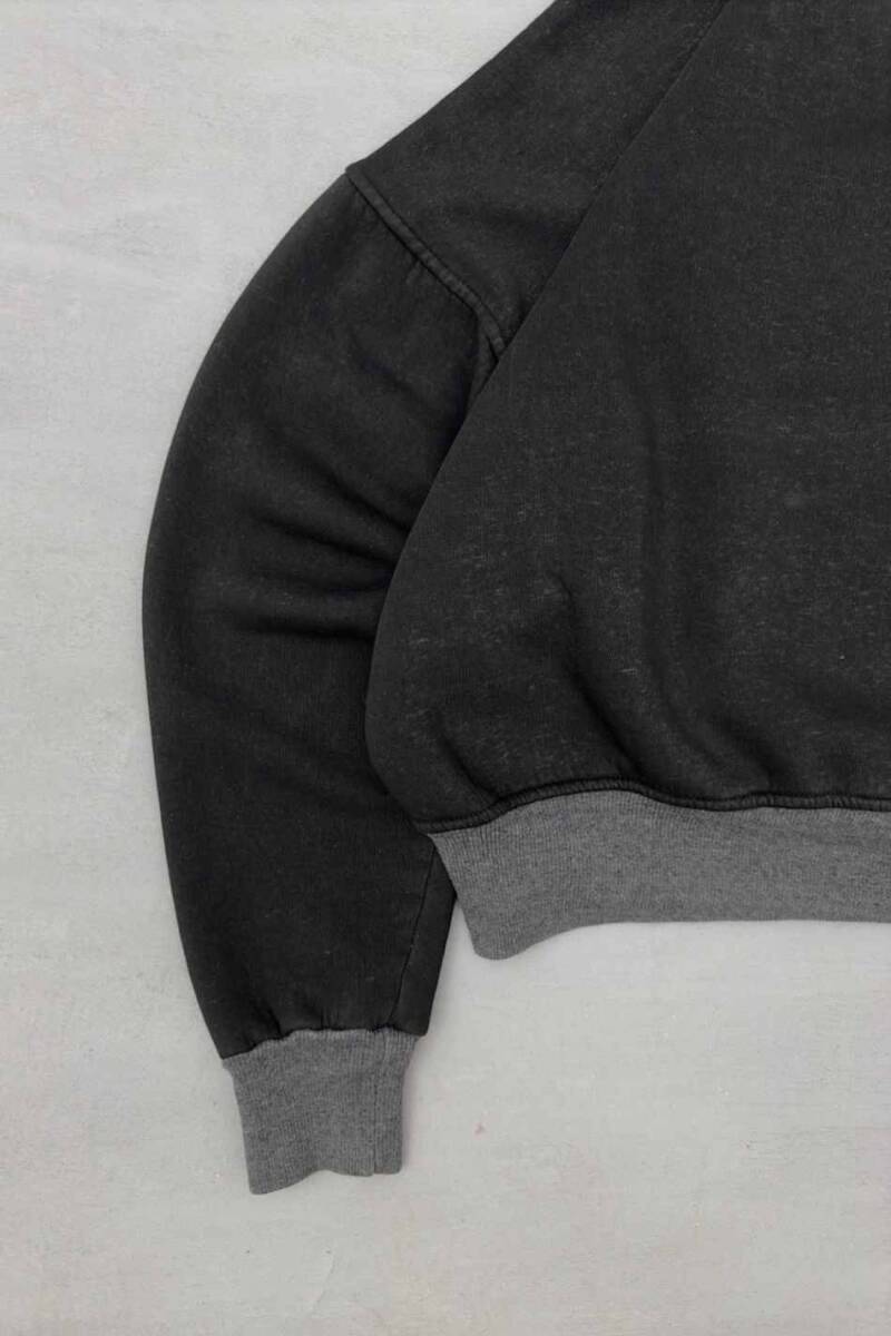 Siyah Yıkamalı Sweatshirt - SOLDOUT (1)