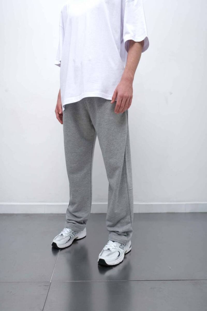 Basic Gri Oversize Eşofman Altı - 2