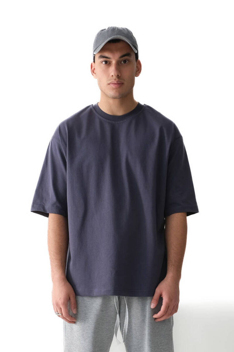 Basic Oversize Antrasit Tişört 