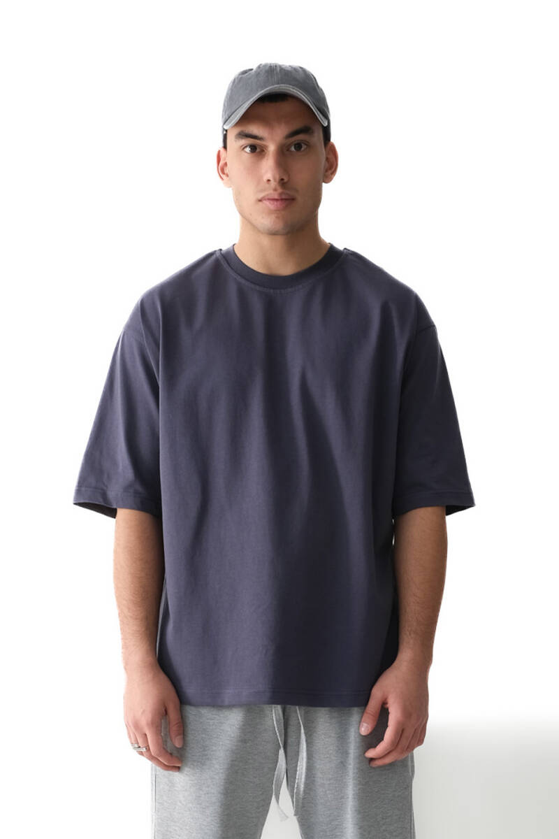 Basic Oversize Antrasit Tişört 
