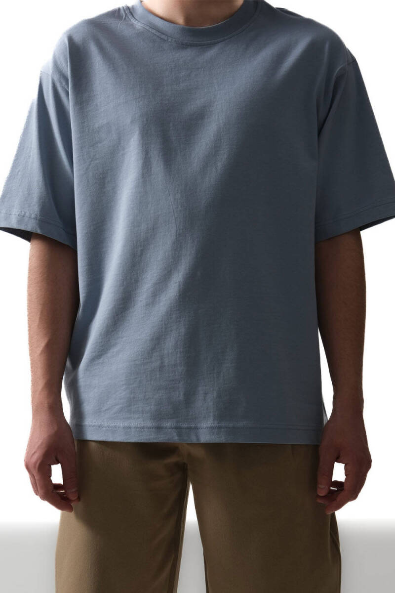 Bebek Mavisi Basic Oversize Tişört - 6