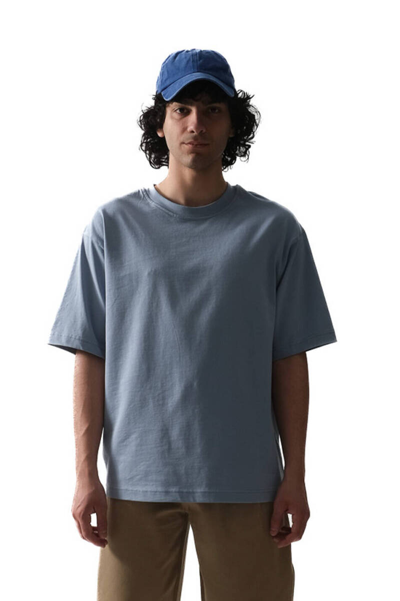 Bebek Mavisi Basic Oversize Tişört 