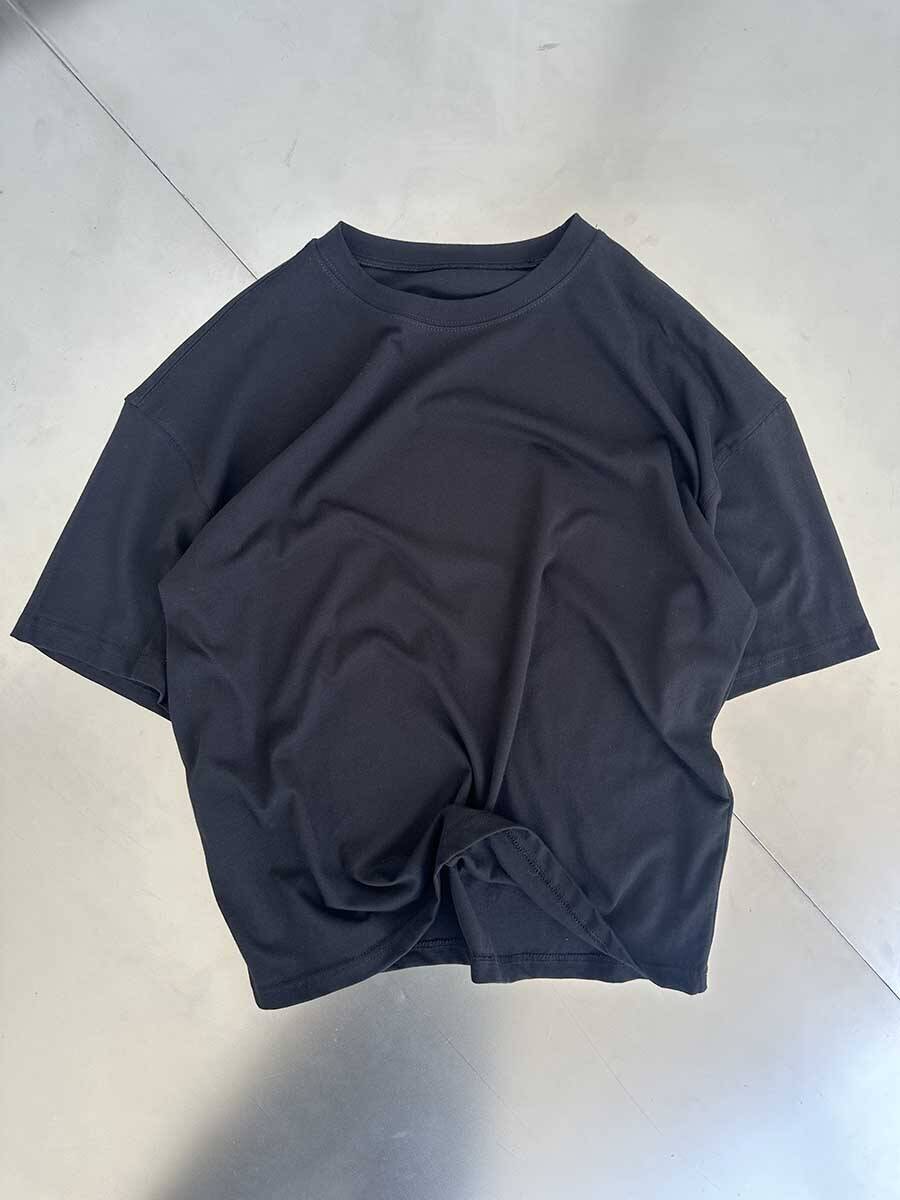 Basic Oversize Lacivert Tişört - 7