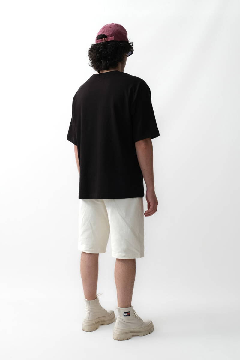 Basic Oversize Siyah Tişört - 3