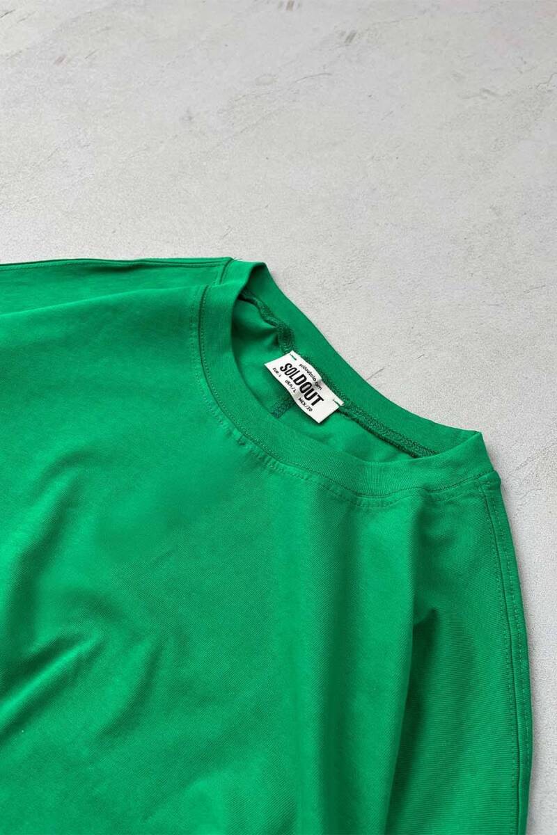  Oversize Basic Yeşil Tişört - 2