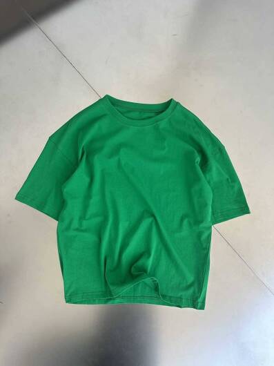  Oversize Basic Yeşil Tişört - 10