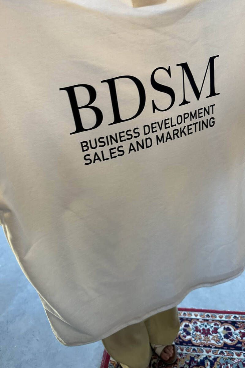 BDSM Baskılı Oversize Tişört - 4