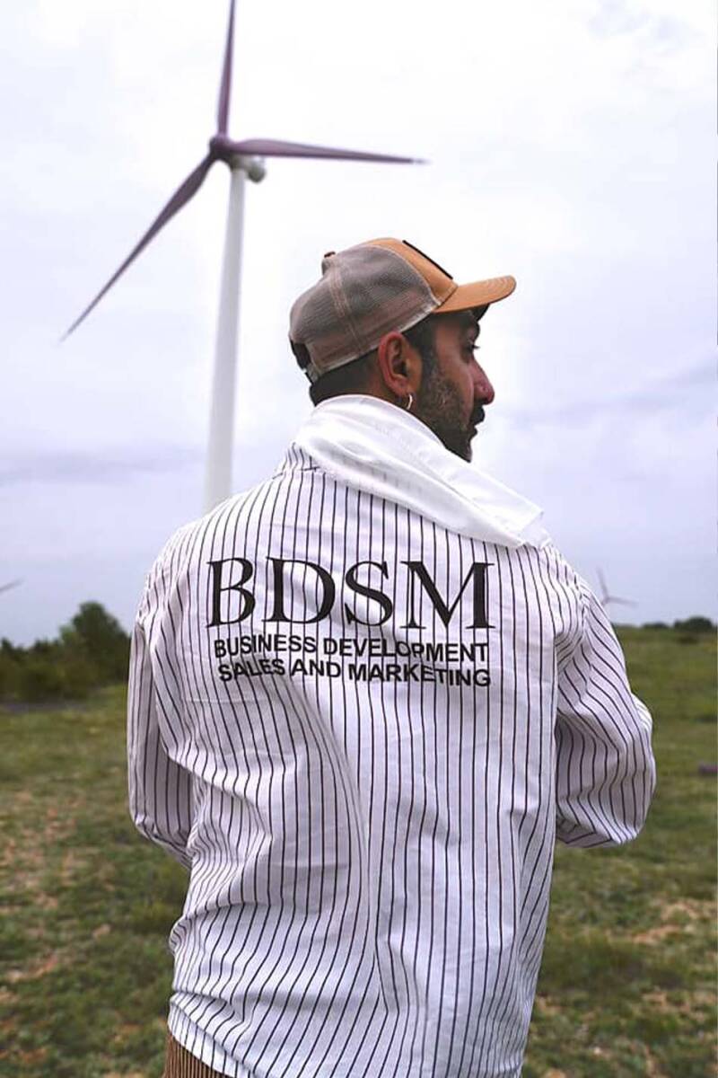 BDSM İnce Siyah Çizgili Oversize Gömlek - 1