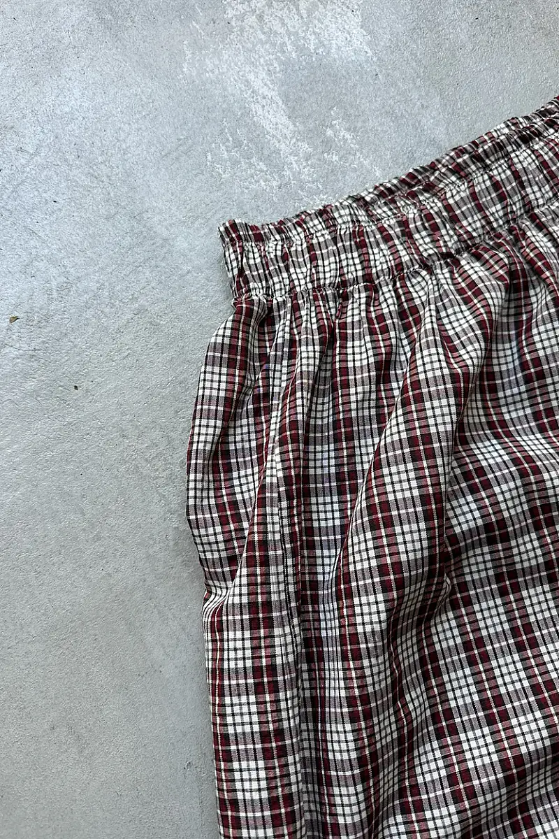 Bordo Desenli Unisex Şort - SOLDOUT (1)