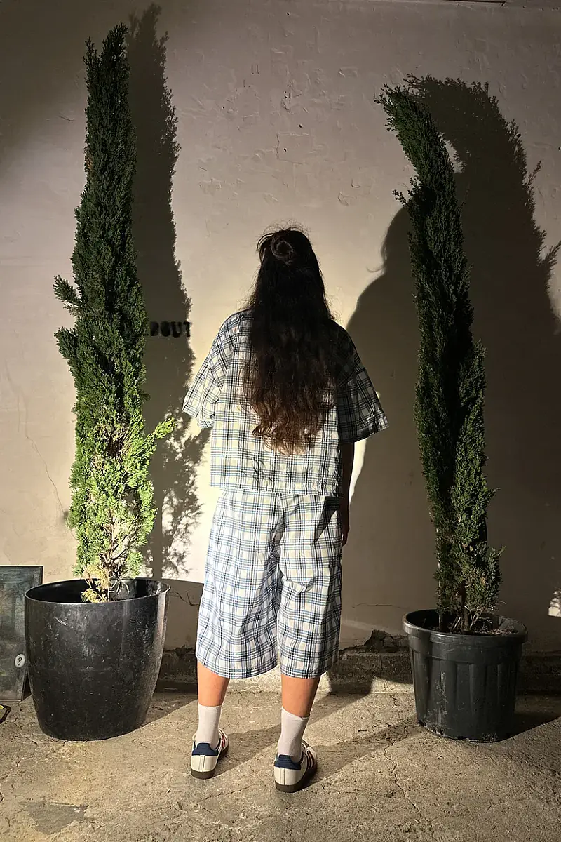 Bebek Mavisi Desenli Unisex Şort - 7