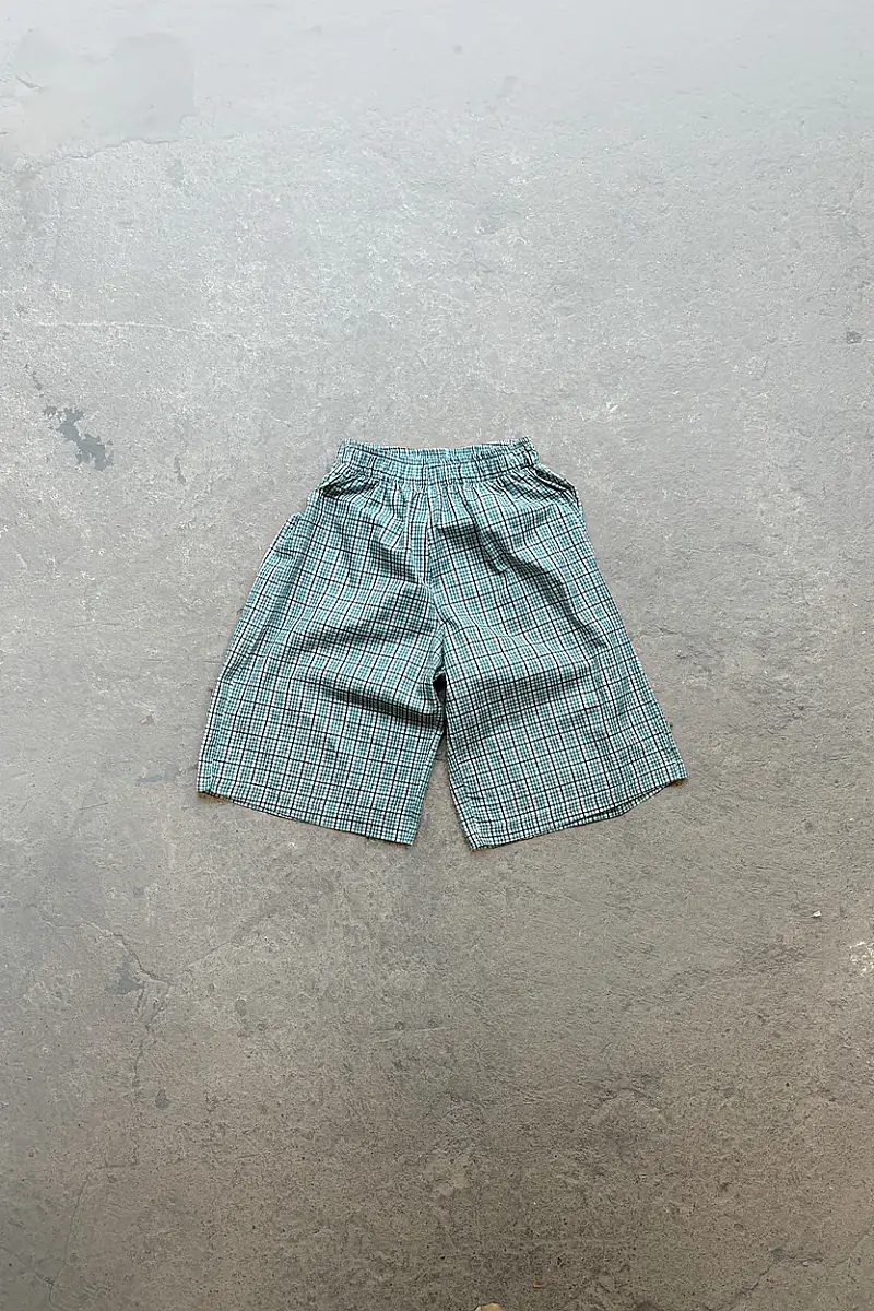 Yeşil Desenli Unisex Şort 