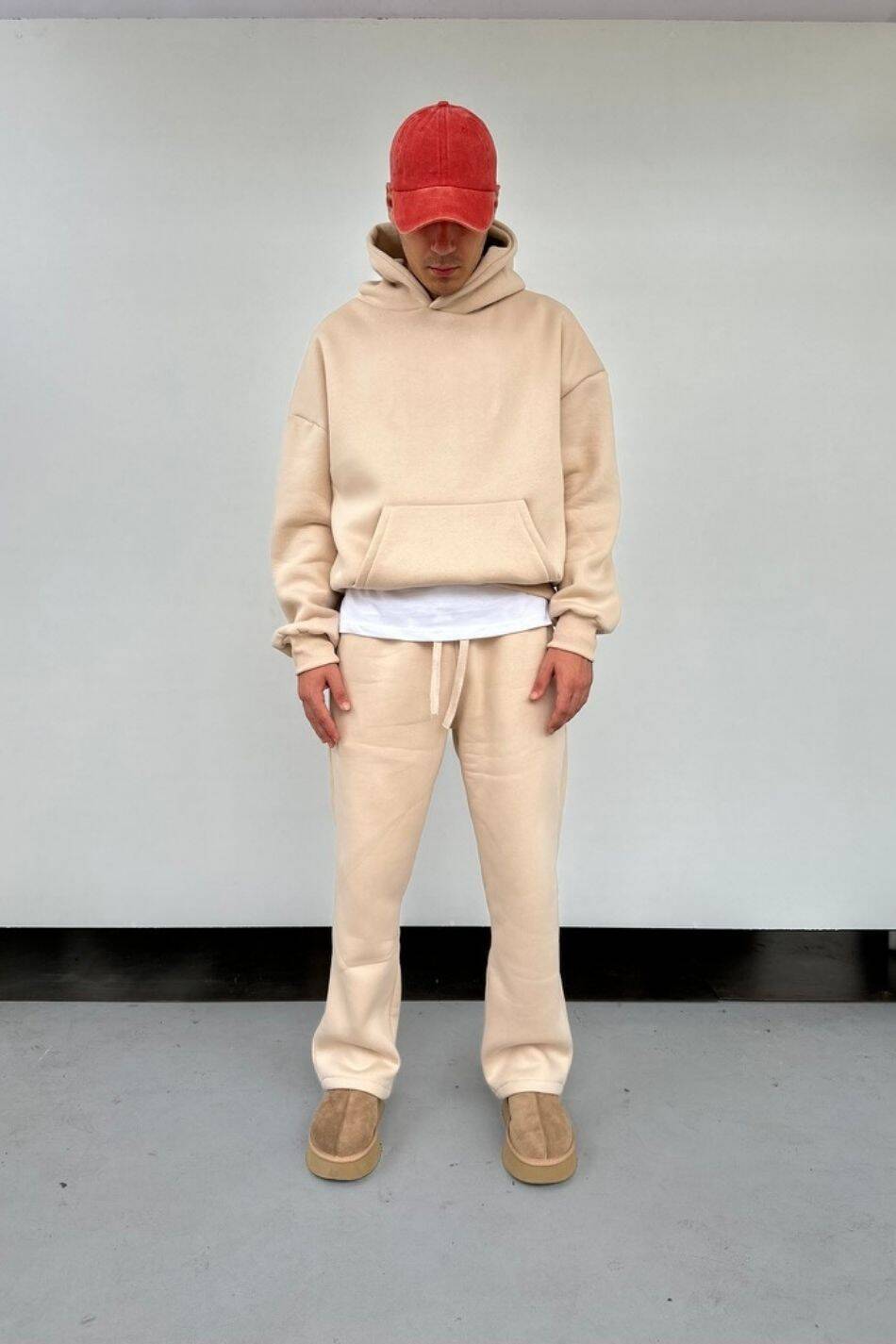 Bej Baggy Eşofman - SOLDOUT