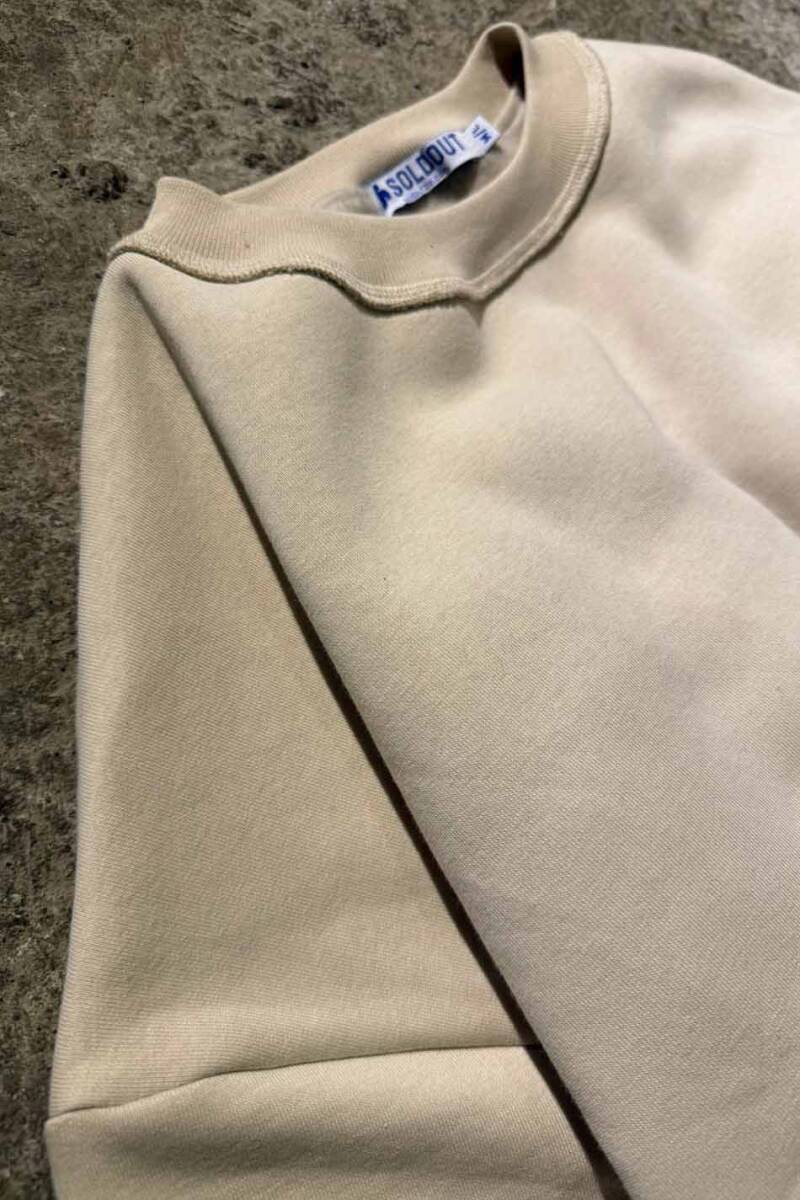 Bej Oversize Boxy Fit Sweatshirt - 8